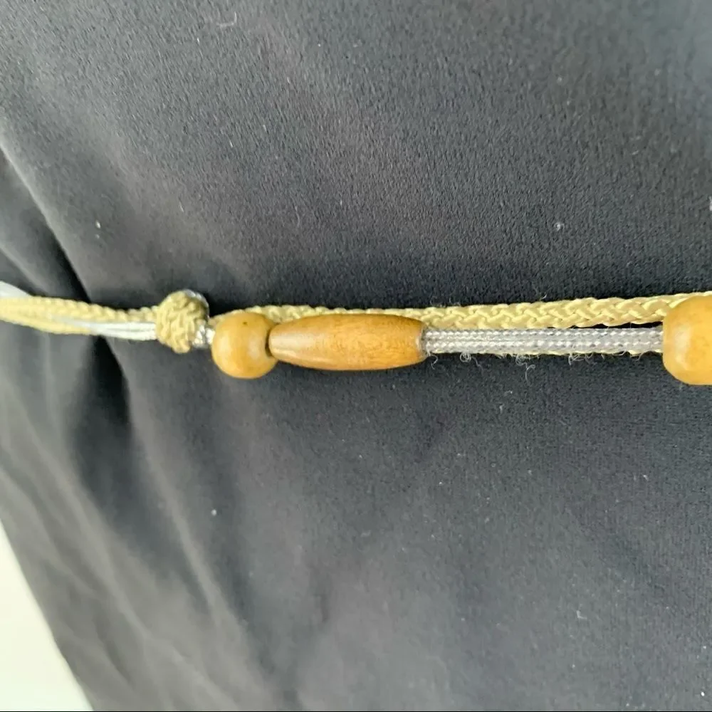 Braided Wooden Bead Belt‎